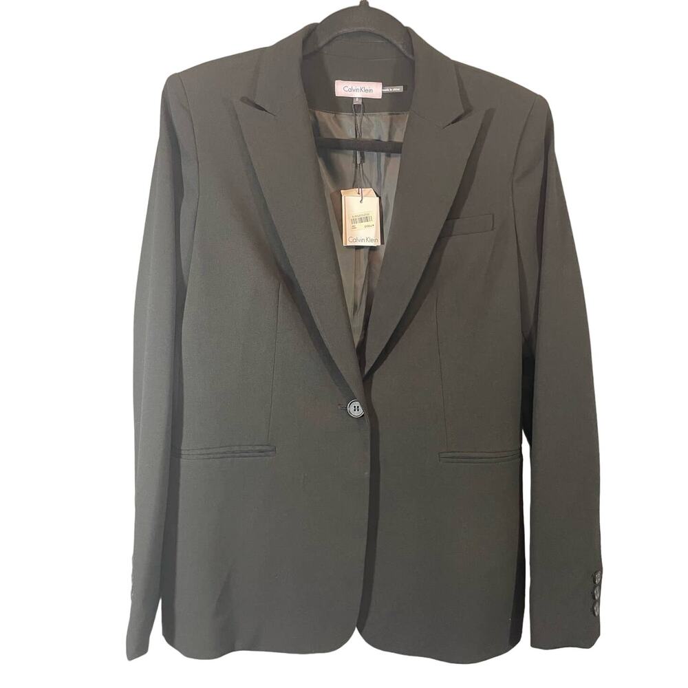 Calvin Klein Black Blazer Coat - Size 6